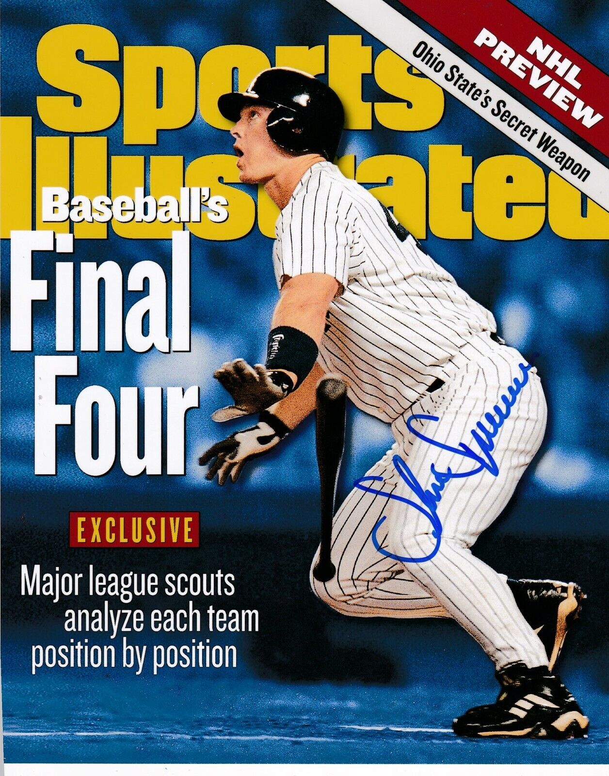 SHANE SPENCER NEW YORK YANKEES SPORTS ILLUSTRATED COVER SIGNED 8x10