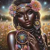 Dreamcatcher Black Beauty Special Shaped 5D DIY Partial Drill Diamond Art Kit 30x30cm Diamonds Dots Gem Art Kits for Adults Home Decor