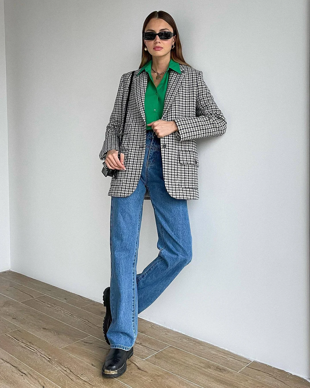 Back to school  Casual Klein Blue Shirt Spring Summer Long Sleeve Cotton Blouse Office Lady Elegant Solid Loose Tops Oversize Green Blusa Tunic