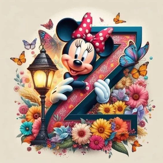 Diamond Painting - Full Round Drill - Minnie Mickey Alphabet(Canvas|40*40cm)