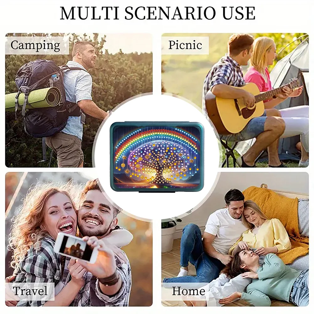 Butterfly Rhinestones Pill Storage Box Diamond Painting Pill Case for Art Craft