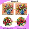 Framed Blue Vase -  DIY Button Art Painting Kit for Creativity DIY Pearl Dot Crafts for Gift Home Wall Decor 30*30CM