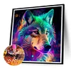 Diamond Painting-DIY Full Round Drill Colorful Wolf