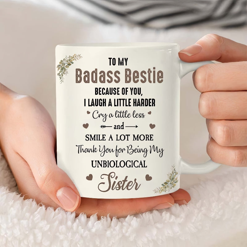 Unique Gift Because Of You I Laugh A Little Harder Friendship Mug