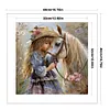Girl And White Horse-11CT Stamped Cross Stitch 40*40cm/15.75*15.75in tapestrymarket