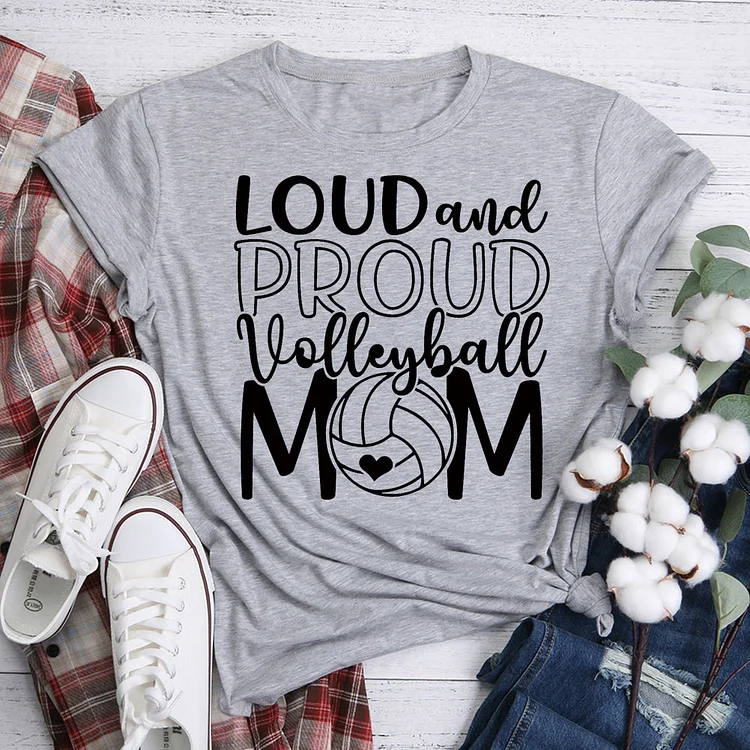 Loud and proud Volleyball mom T-Shirt Tee -07593-Annaletters