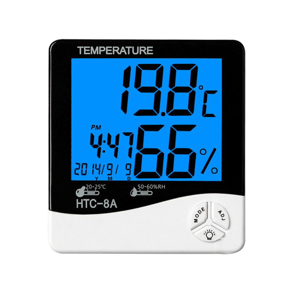 

HTC-8A Mini LCD Digital Temperature Humidity Meter Indoor Hygrometer Clock, 501 Original