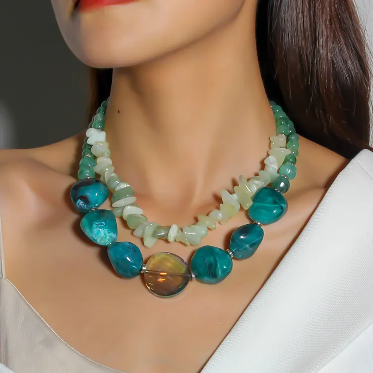 Boho Layered Beaded Stackable NeckLace