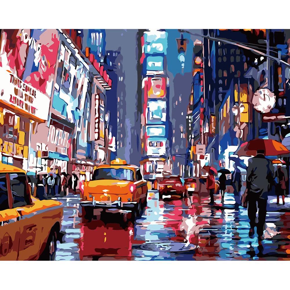 

40x50cm - Paint By Numbers Bustling Street, 501 Original