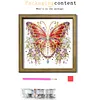 Butterfly DIY Special Shaped Drill Wooden Diamond Painting Tabletop Ornaments Kit with Photo Frame Desktop Diamond Art Kits Double-Sided Pattern for Adults/Beginners Home Decor