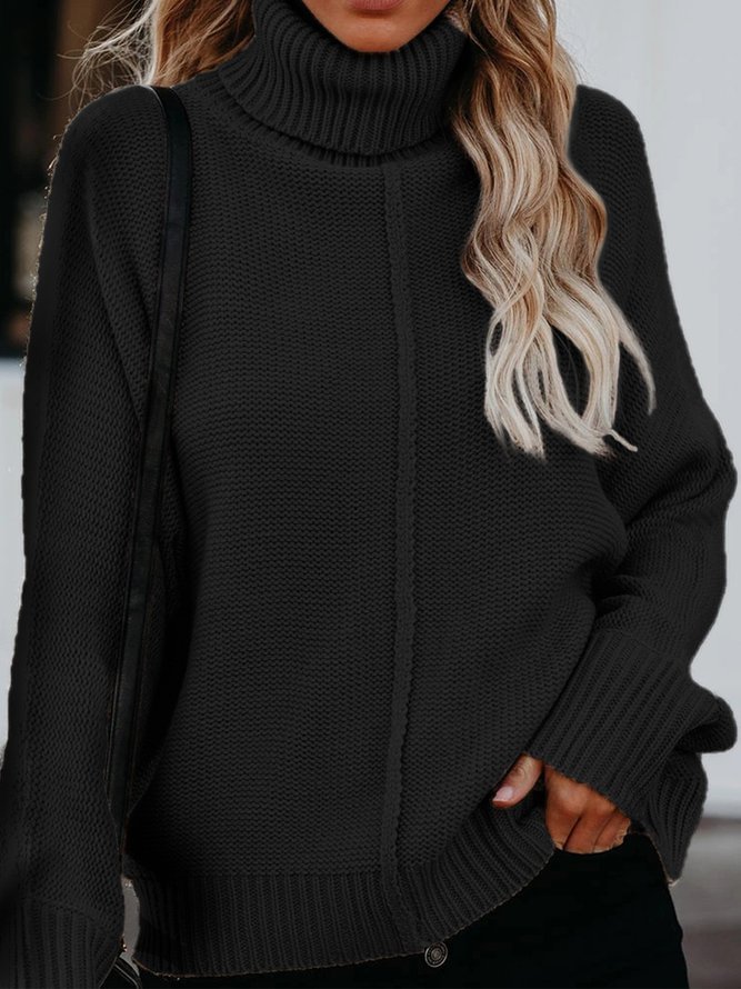 Crew Neck Long Sleeve Casual Sweater