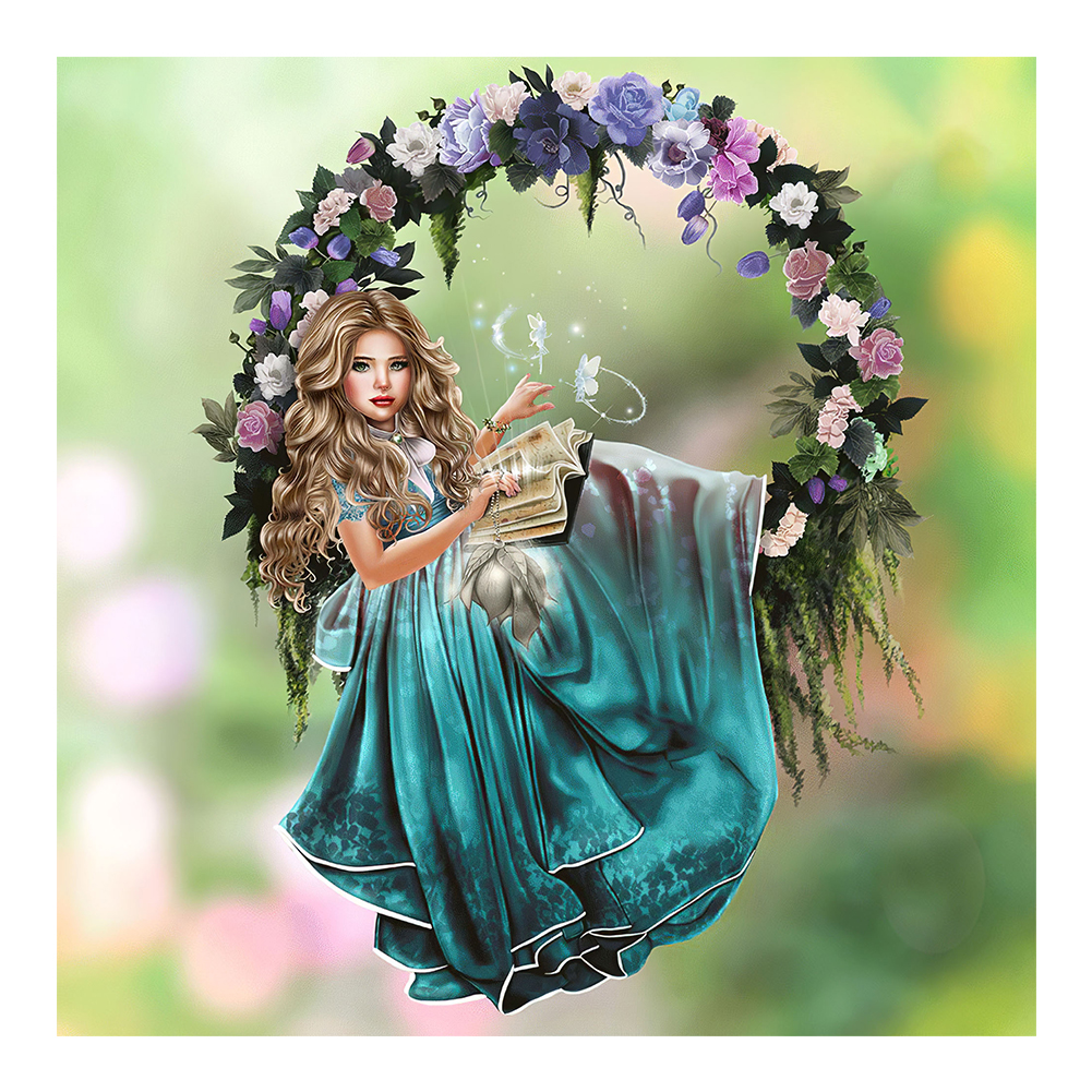 

Elf on Wreath - Round Drill Diamond Painting - 40*40CM, 501 Original