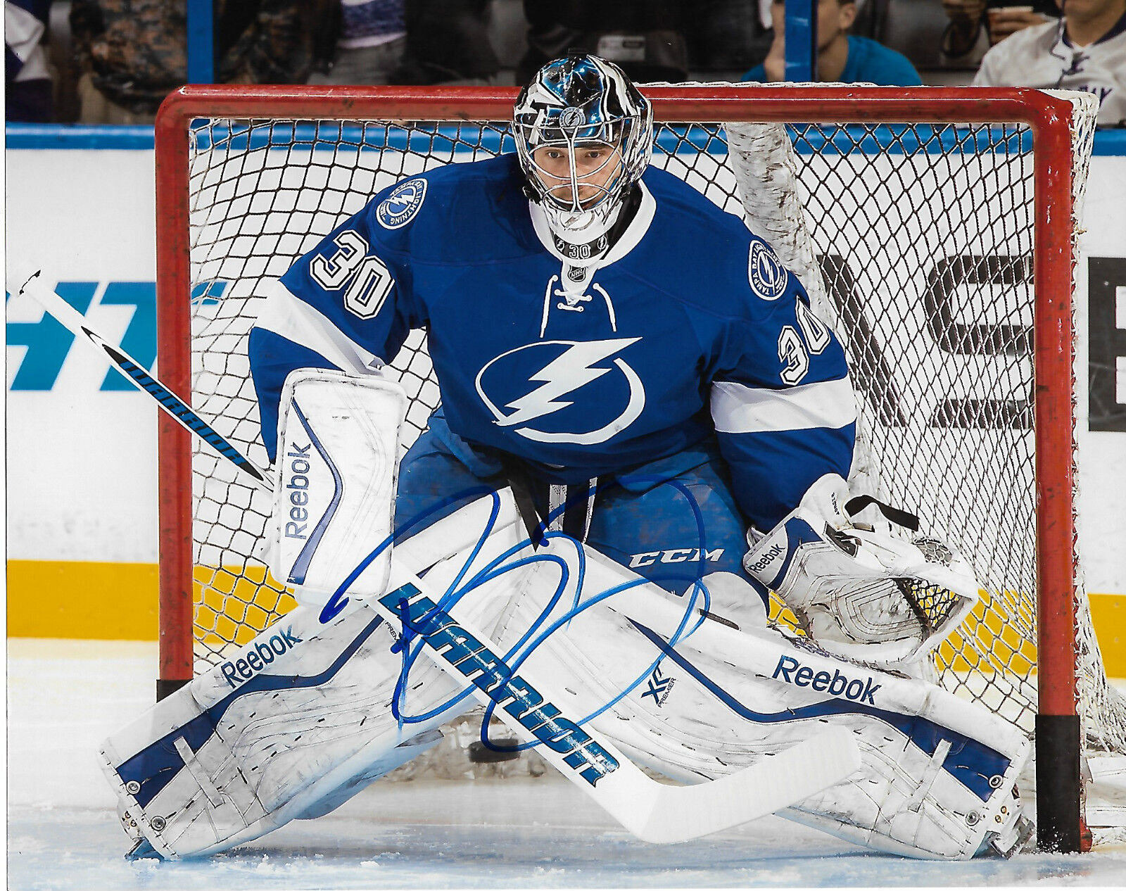 Tampa Bay Lightning Ben Bishop Signed Autographed 8x10 NHL Photo Poster painting COA G