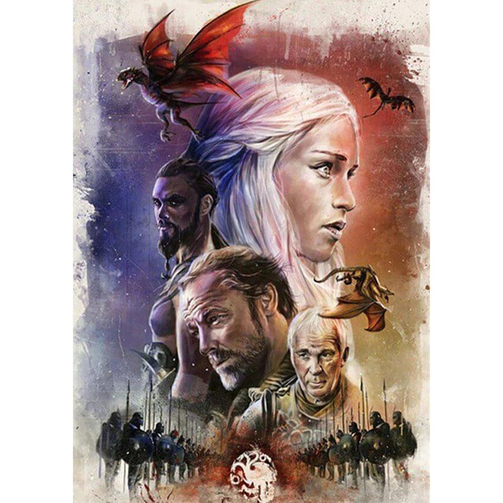 

30x40cm Round Drill Diamond Painting - Game of Thrones, 501 Original