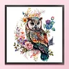 >SALE<Full Embroidery Eco-cotton Thread 11CT Printed Flower Owl Cross Stitch(ACC-947)