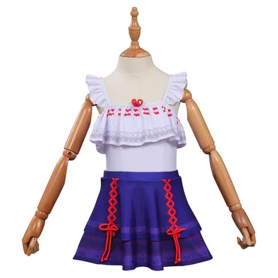 Kids Girls Encanto Luisa Swimsuit Cosplay Costume
