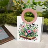 DIY 5D Diamond Art Painting Handbag with Round Handle Diamond Painting Kit Handbag Diamond Painting Bag for Women Casual Shopping Travel Daily Use