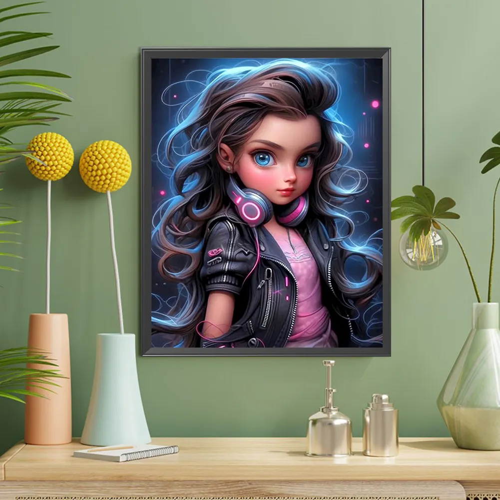Full Round Diamond Painting 40*50cm - Sweet Girl