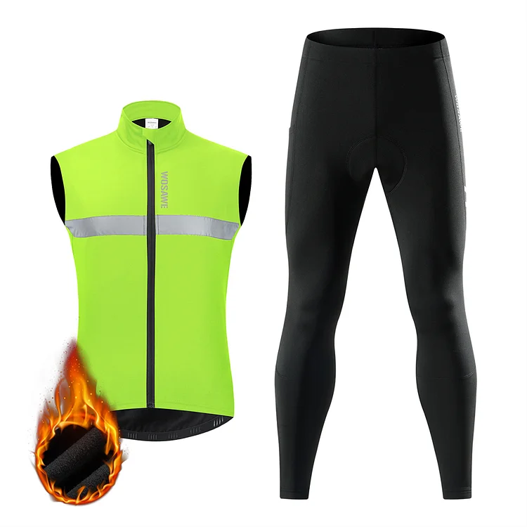 Men‘s Cycling Suits Thermal Fleece Sleeveless Jacket & Vest 