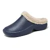 Unisex Plush Thickened Waterproof Cotton Indoors and Outdoors Slippers Thermal Shoes
