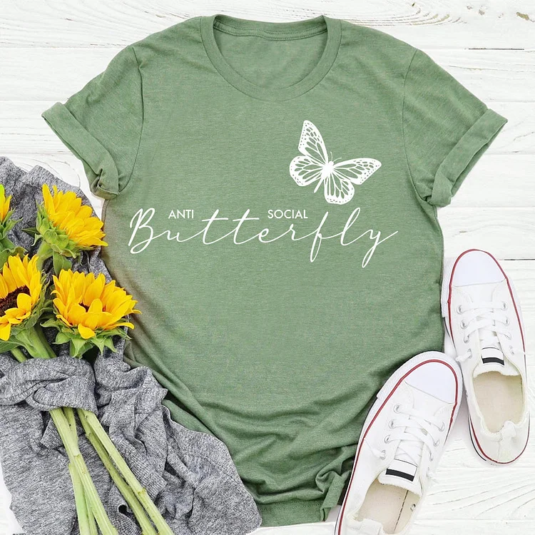 ANB - anti-social Butterfly insectT-shirt Tee -04866