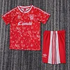 Joyfball 1989-1991 Kids Size Retro Liverpool Home Football Jersey 1:1 Thai Quality