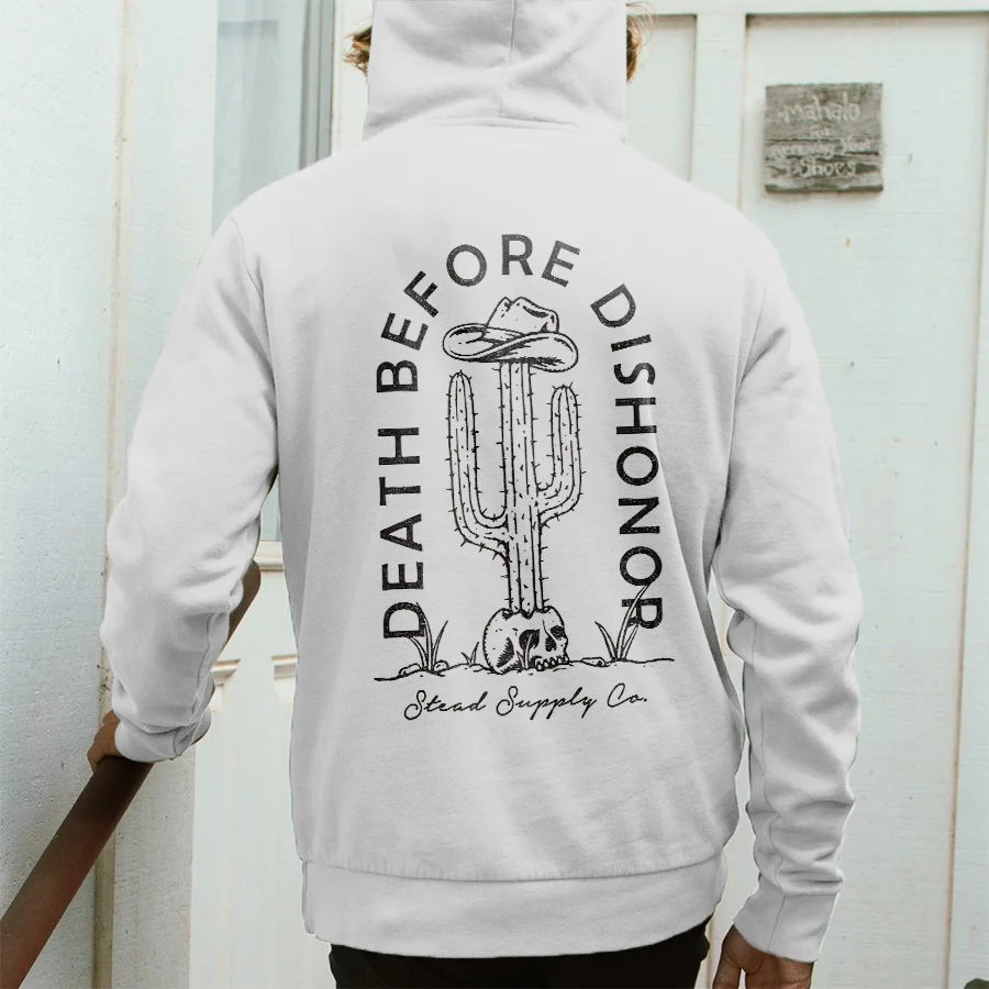 Death Before Dishonor Printed Men's Hoodie