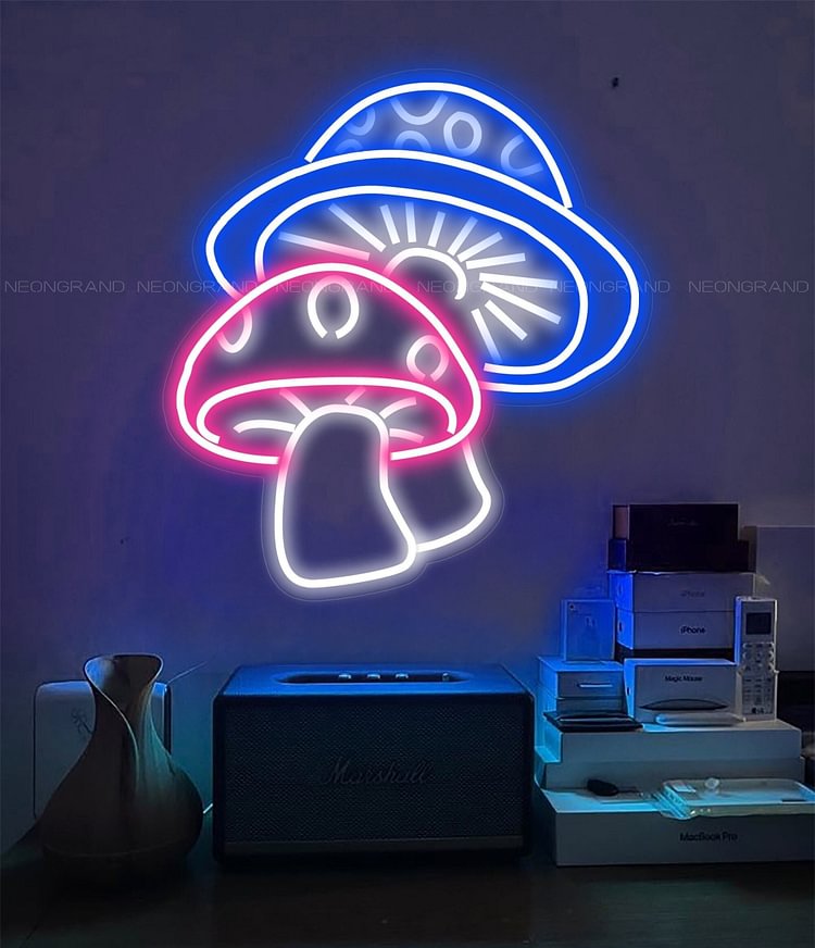 Mushroom Led Neon Sign, Custom Neon Sign, Mushroom Decor, Neon Sign Decor, Game Room Decor, Neon Light Sign For Wall, Home Decor