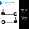 TRQ Rear Sway Bar Stabilizer Link Set Compatible with 2014-2023 Jeep Cherokee
