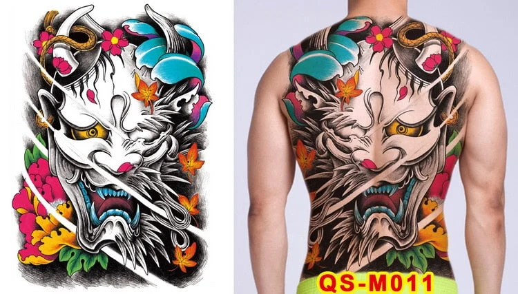 tattoo tribal designs gothic tattoo boys full back large tattoo body stickers temporary tattoos men sexy fake tatoo big water