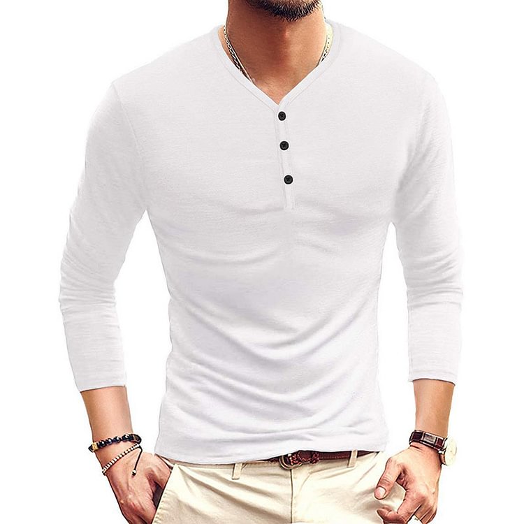 Men's T-shirt Long Sleeve Bottoming Shirt Men's T-shirt Casual