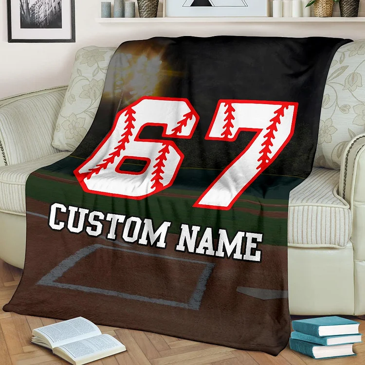Personalized Baseball Blanket for Comfort & Unique| BKKid151