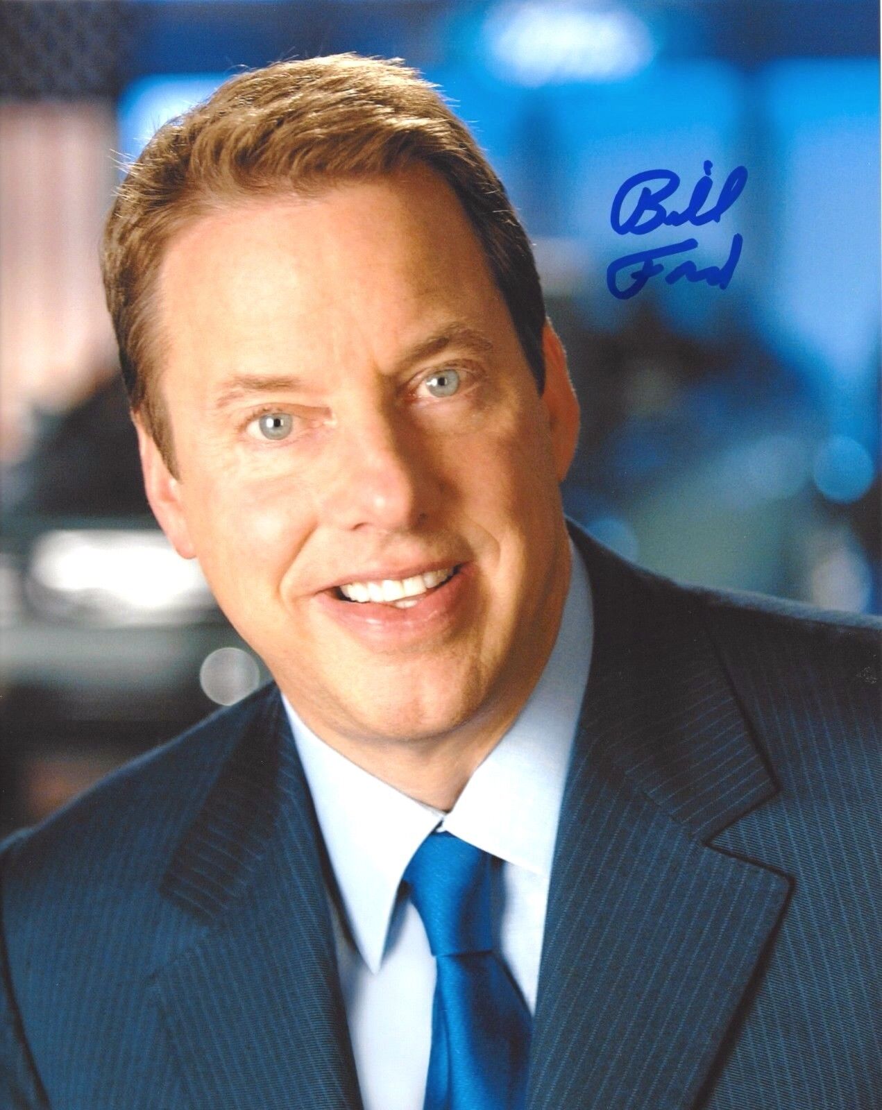 BILL FORD SIGNED 8X10 Photo Poster painting W/COA FORD MOTOR COMPANY CEO HENRY DETROIT LIONS