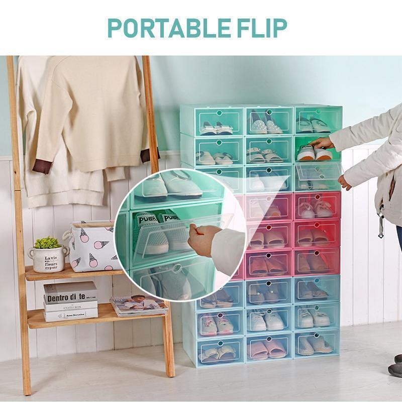 Plastic Drawer Type Shoe Box | Foldable Shoe Storage Organiser