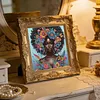 Floral Butterfly Black Lady Special Shaped 5D DIY Partial Drill Diamond Art Kit 30x30cm Diamonds Dots Gem Art Kits for Adults Home Decor