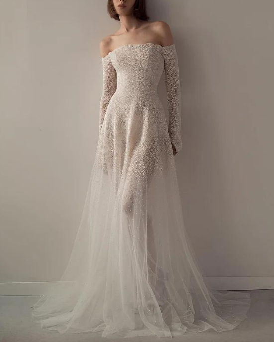 Elegant Embroidered Mesh Dress