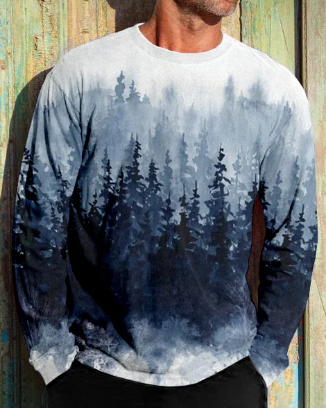 Suitmens Men's Outdoor Forest Long Sleeve T-Shirt 058