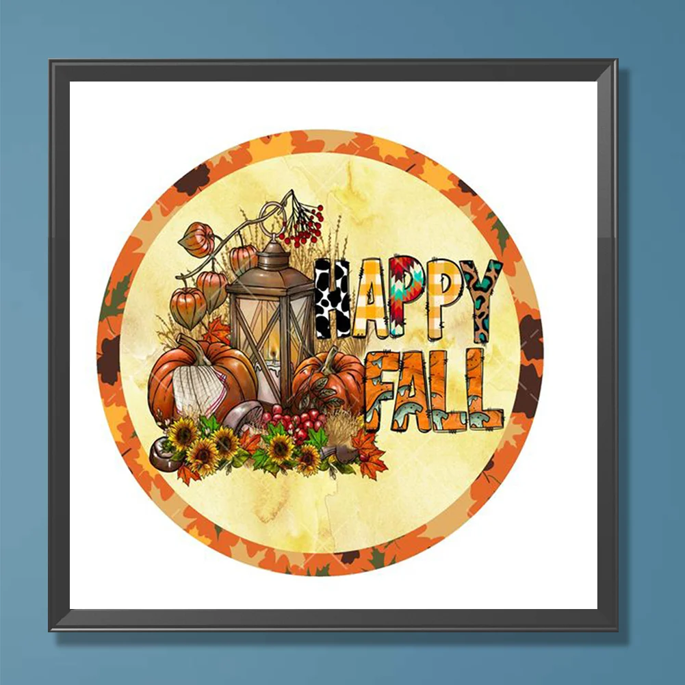 Diamond Painting - Full Round Drill - Fall Pumpkin(Canvas|30*30cm)