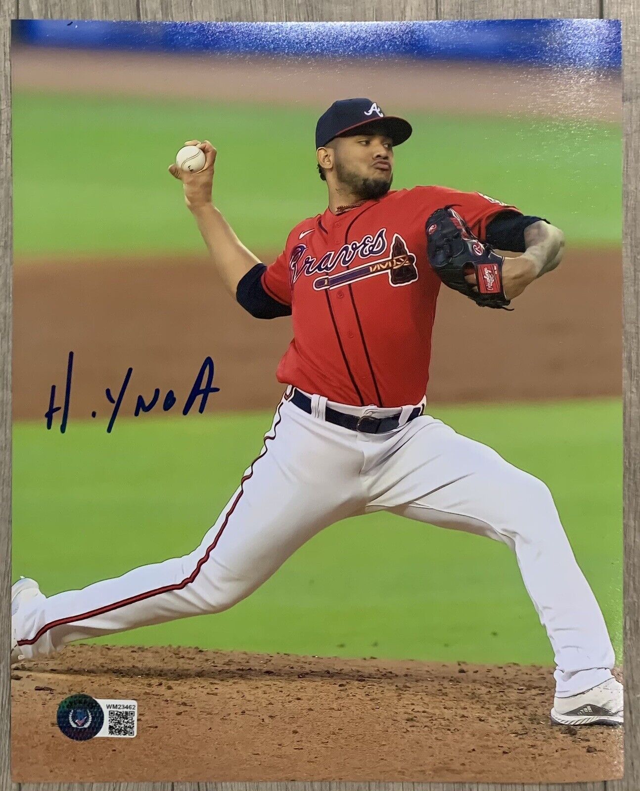 Huascar Ynoa signed autographed 8 x 10 Photo Poster painting beckett coa witness braves atlanta