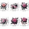 (US Only)6Pcs Acrylic Rose DIY Diamond Painting Magnets Kit for Art Crafts Gift