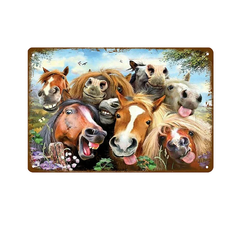 Horse - Vintage Tin Signs/Wooden Signs - 7.9x11.8in & 11.8x15.7in