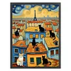 Van Gogh Cat-11CT Stamped Cross Stitch 40*55cm/15.75*21.65in