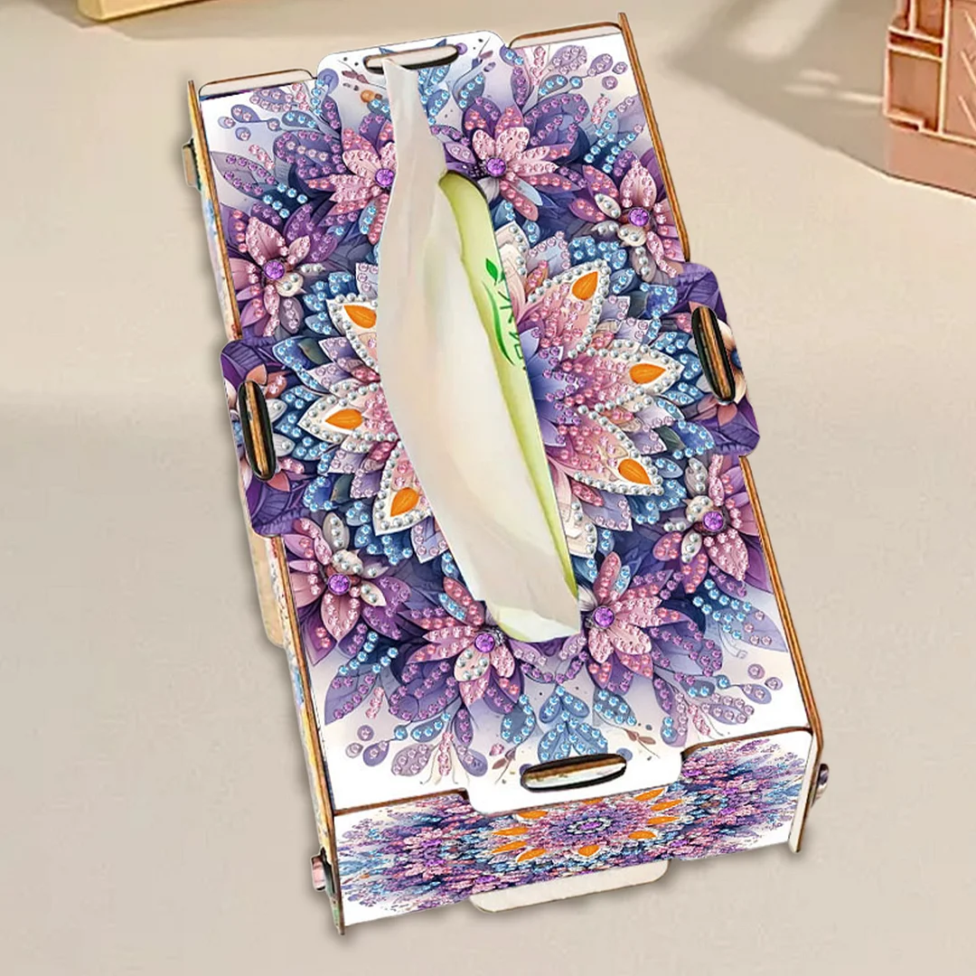 Mandala DIY Diamond Art Paper Towel Holder for Home and Office Decoration