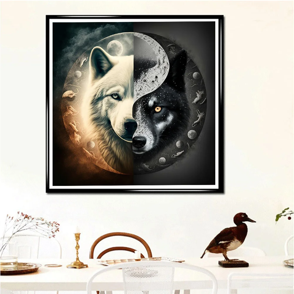 Diamond Painting - Full Round Drill - Tai Chi Wolf(30*30cm)