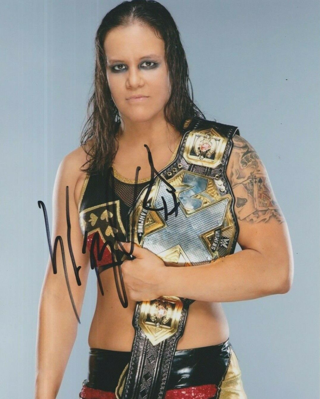 Shayna Bazsler (WWE) **HAND SIGNED** 10x8 Photo Poster painting ~ AUTOGRAPHED