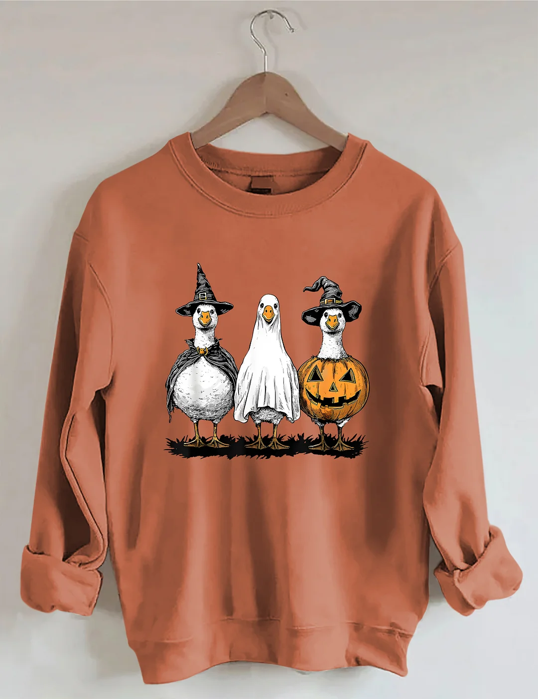 Halloween Cute Duck Ghost Sweatshirt