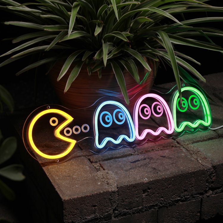Pac-Man Game Room Neon Signs Game Cave LED Neon Lights Wall Decorative