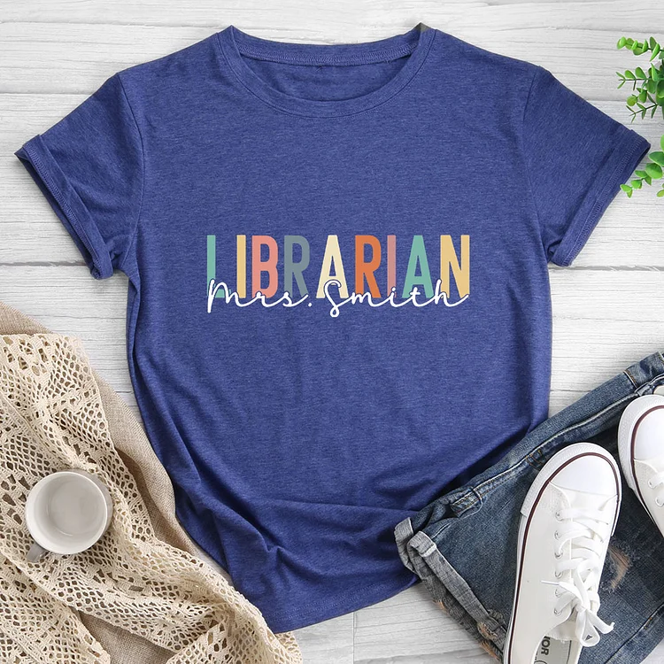 Customized Name Librarian T-shirt Tee-013738