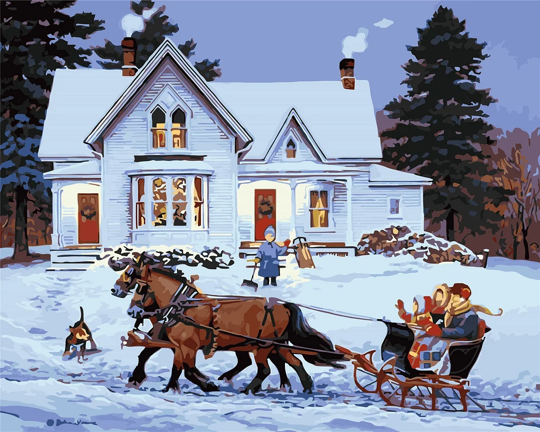 Christmas Paint By Numbers Kits UK WH-80666