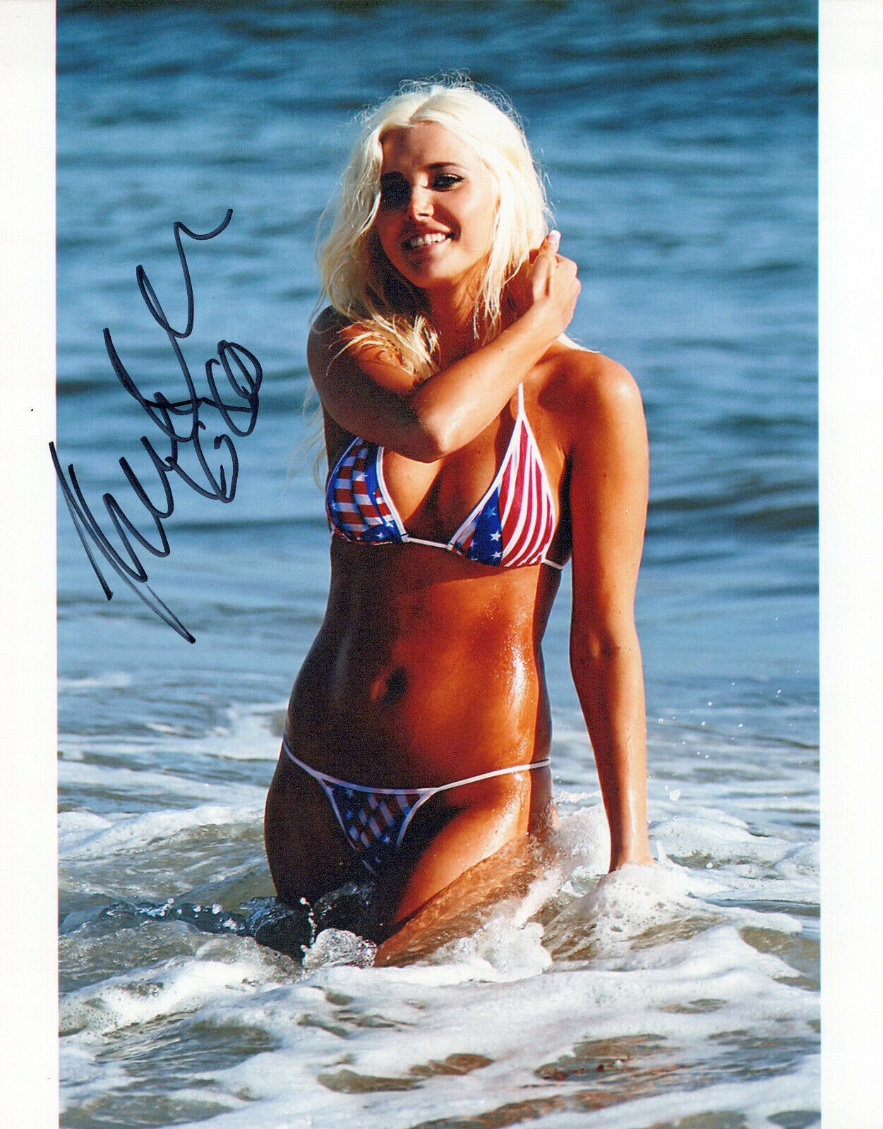 Karissa Shannon glamour shot autographed Photo Poster painting signed 8x10 #2 bikini